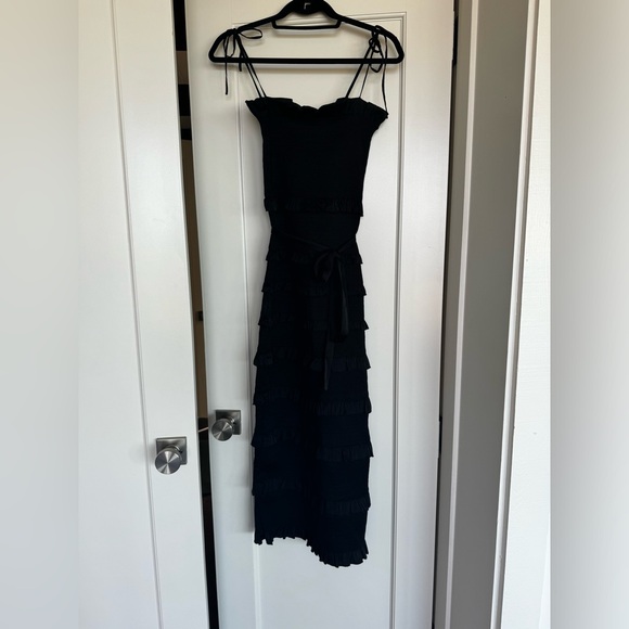 V. Chapman Lily Ruched & Ruffled Stretch Midi Dress - Picture 5 of 10